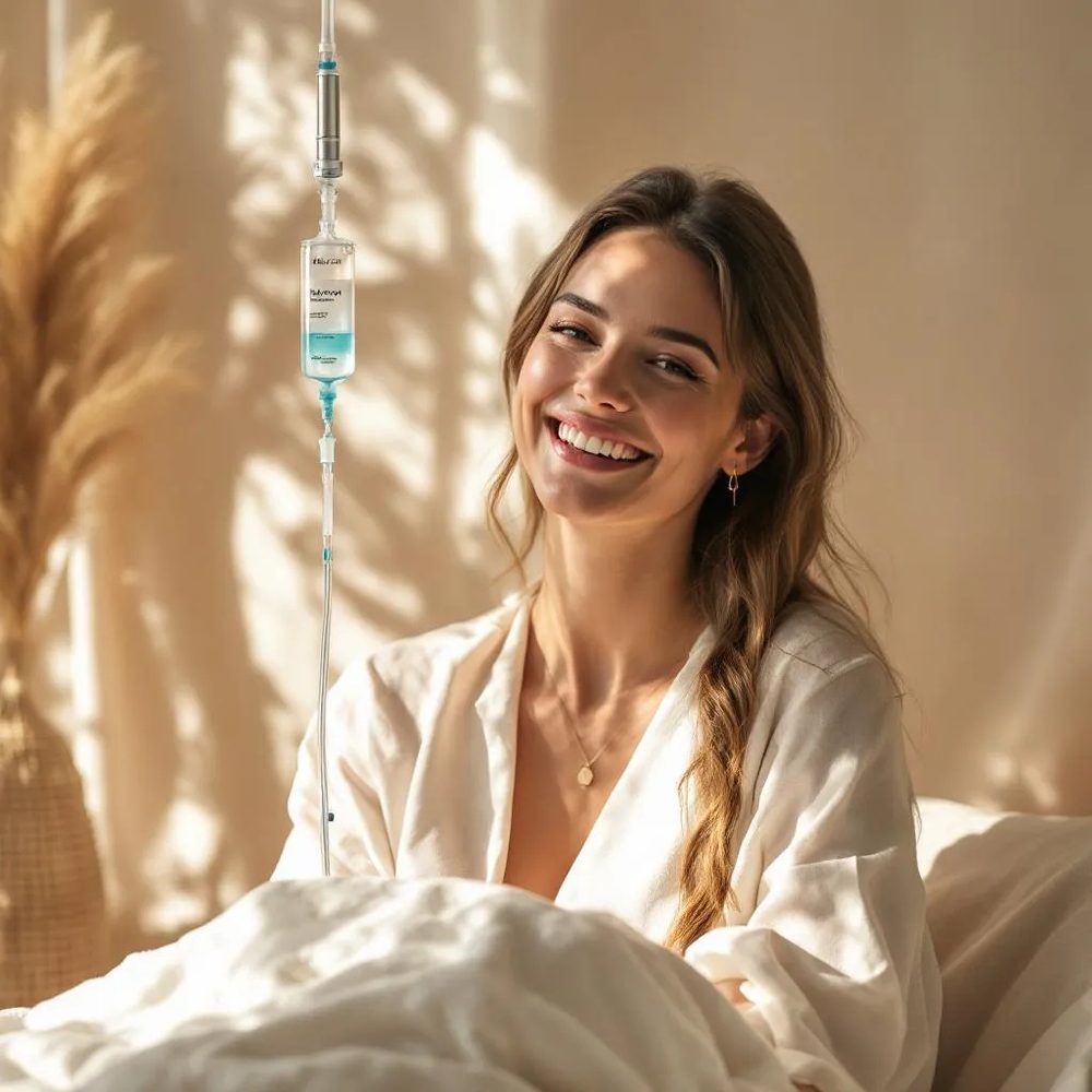 Woman receiving IV drip therapy in Summerlin, Las Vegas